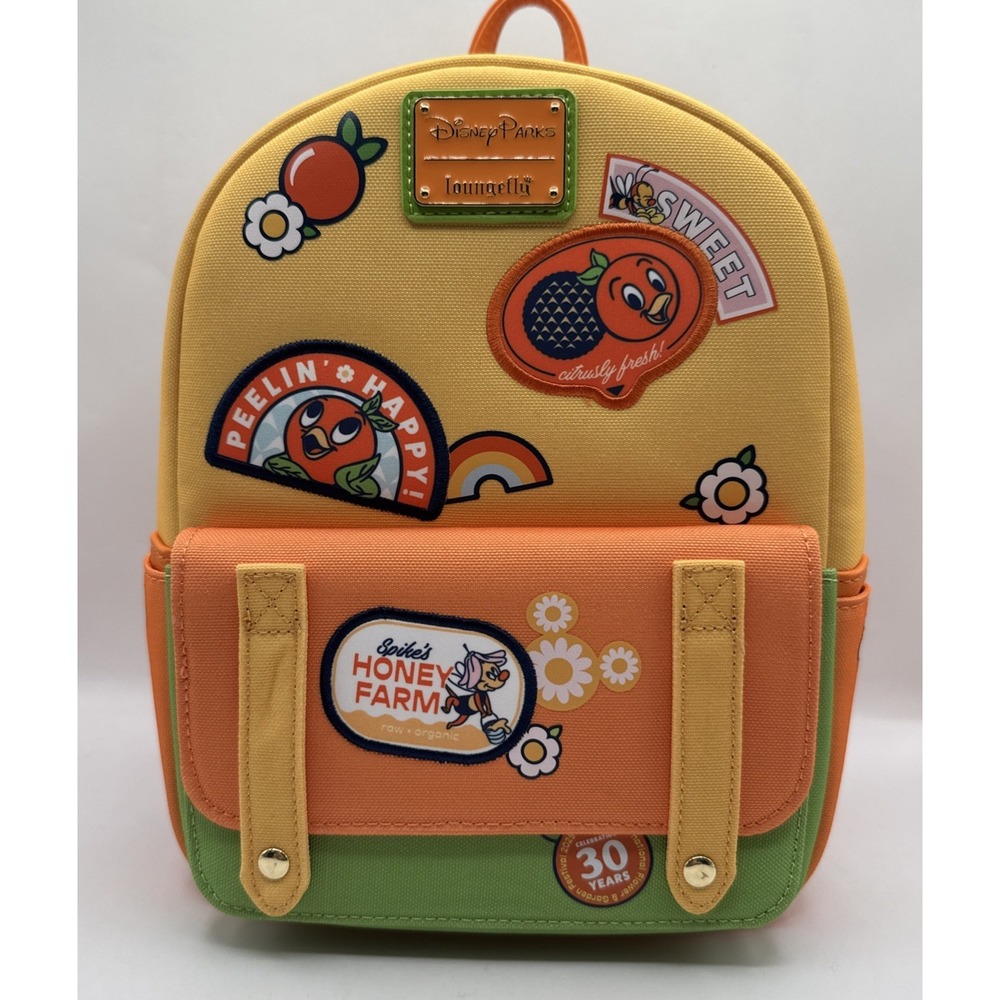 Disney‎ Parks Loungefly 2025 EPCOT Flower & Garden Orange Bird Backpack NEW NWT
